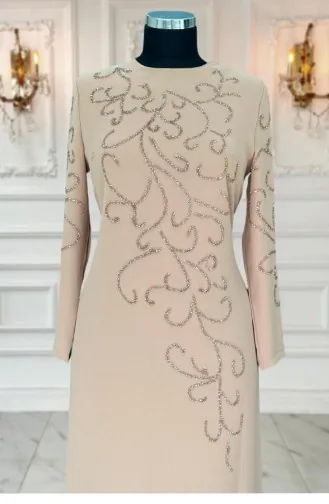 Amine Hüma Cansu Hijab Abendkleid Nerz 3311