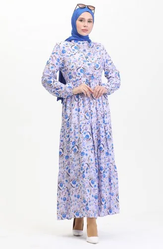 Belmando Viskosekleid Mit Elastischen Ärmeln 0484-01 Flieder 0484-01