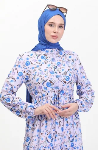 Belmando Viskosekleid Mit Elastischen Ärmeln 0484-01 Flieder 0484-01