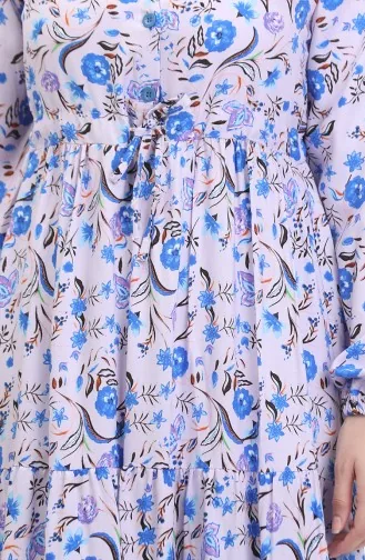 Belmando Viskosekleid Mit Elastischen Ärmeln 0484-01 Flieder 0484-01