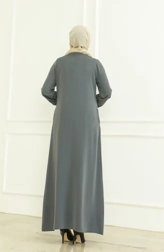 Kolu Lastikli Fermuarlı Ferace 0475-07 Antrasit