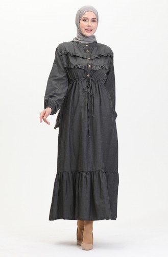 Robe Jean Froufrous Devant 0486-01 Fumé 0486-01