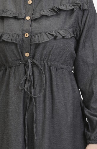 Robe Jean Froufrous Devant 0486-01 Fumé 0486-01