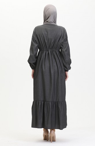 Robe Jean Froufrous Devant 0486-01 Fumé 0486-01