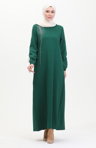 Stone Crepe Abendkleid 0480-04 Smaragdgrün 0480-04
