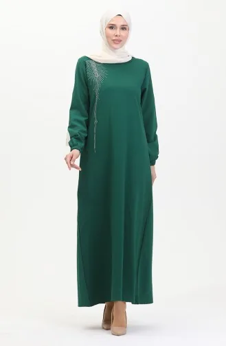 Stone Crêpe Avondjurk 0480-04 Smaragdgroen 0480-04