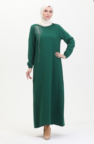 Stone Crepe Abendkleid 0480-04 Smaragdgrün 0480-04