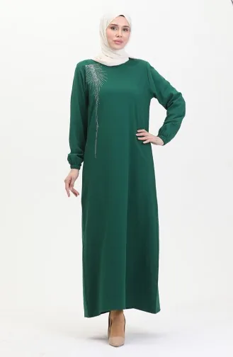 Stone Crêpe Avondjurk 0480-04 Smaragdgroen 0480-04