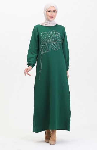 Stone Crepe Abendkleid 0481-05 Smaragdgrün 0481-05