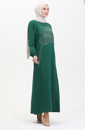 Stone Crepe Abendkleid 0481-05 Smaragdgrün 0481-05