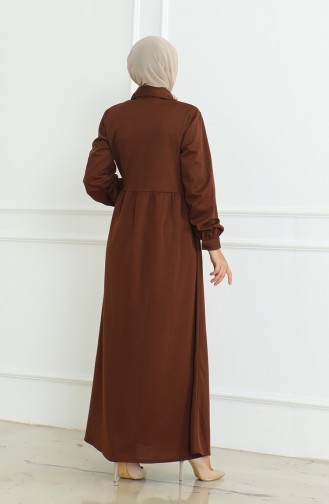 عباية سادة بأزرار  8023-04 بني 8023-04