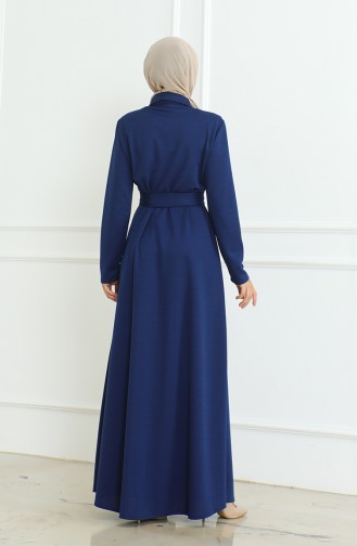 عباية سادة بأزرار  8024-04 كحلي 8024-04