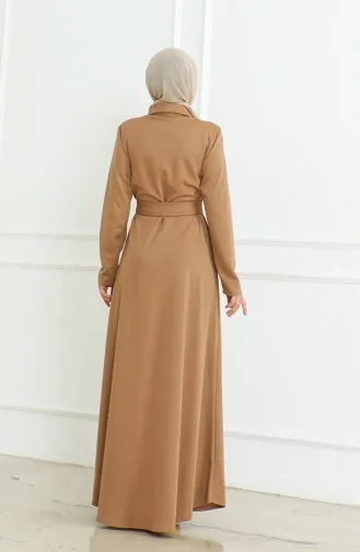 عباية سادة بأزرار  8024-05 بيج 8024-05