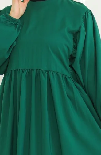 Robe Taille Froncee 0474-05 Vert Emeraude 0474-05