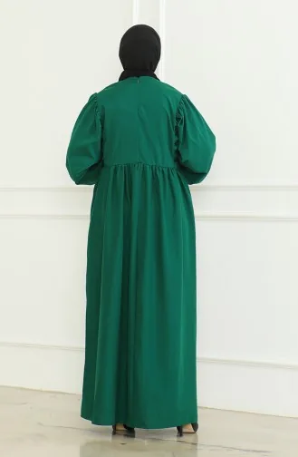 Robe Taille Froncee 0474-05 Vert Emeraude 0474-05