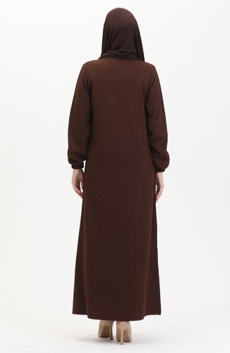 Stone Crepe Abendkleid 0481-01 Braun 0481-01