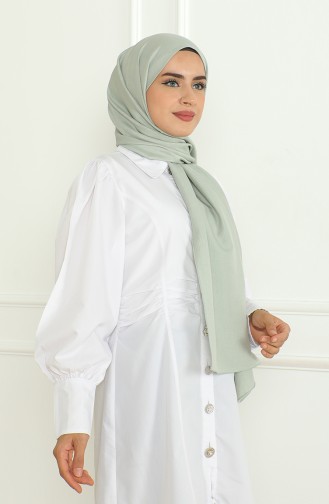 شال سادة 81076-01 أخضر مينت فاتح 81076-01