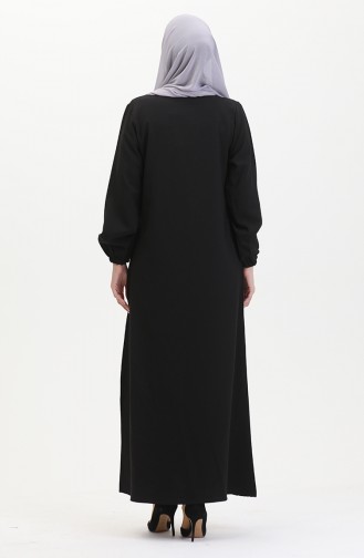 Stone Crepe Abendkleid 0480-02 Schwarz 0480-02
