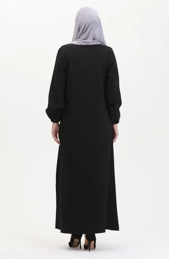 Stone Crepe Abendkleid 0480-02 Schwarz 0480-02