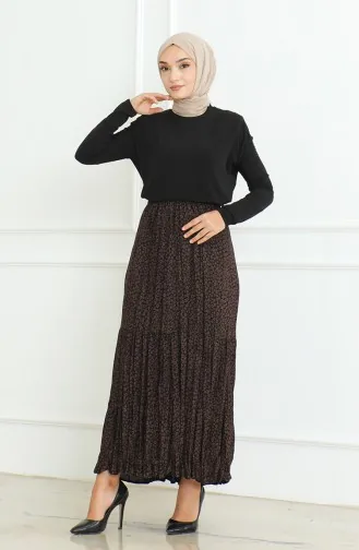 Jupe Grande Taille Grande Taille 3165B-01 Marron 3165B-01