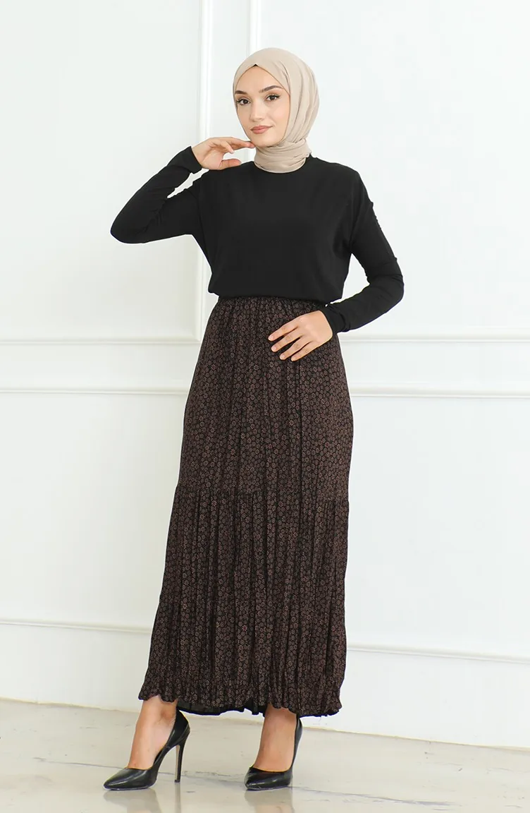 Jupe Grande Taille Grande Taille 3165B-01 Marron 3165B-01