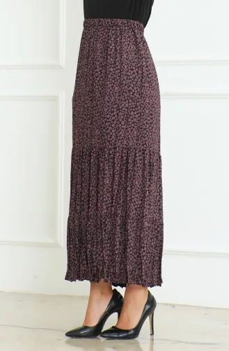 Ruime Gelaagde Zigeuner Grote Maten Rok 3165B-03 Roze 3165B-03