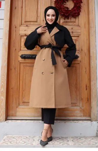 Trench Manches Garnies Camel 4435 553