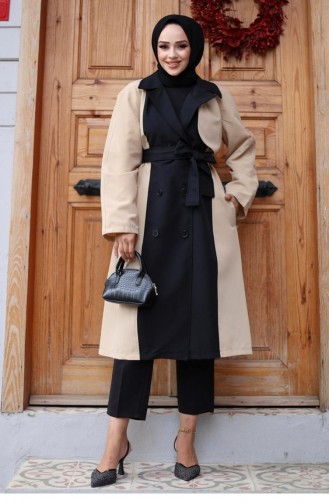 Trench Garni Sur Le Devant Beige 4434 560