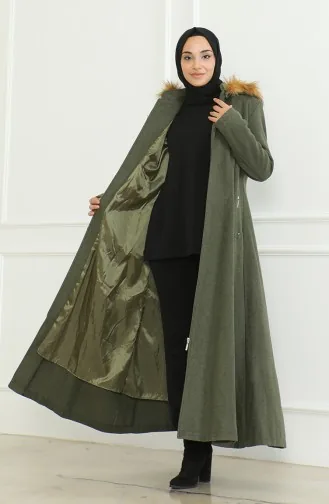 Manteau Kachet A Capuche 711930-07 Vert Khaki 711930-07