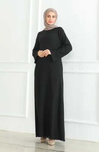 فستان رياضي سادة 1003-05 أسود  1003-05