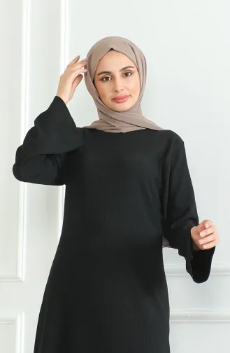 فستان رياضي سادة 1003-05 أسود  1003-05