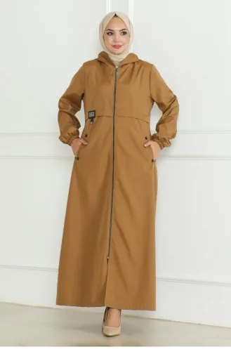 معطف من الأسلحة بسحاب معطف واق من المطر أسمر 19217 15294