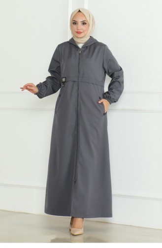 Wappen-Trenchcoat Mit Reißverschluss Grau 19217 15295
