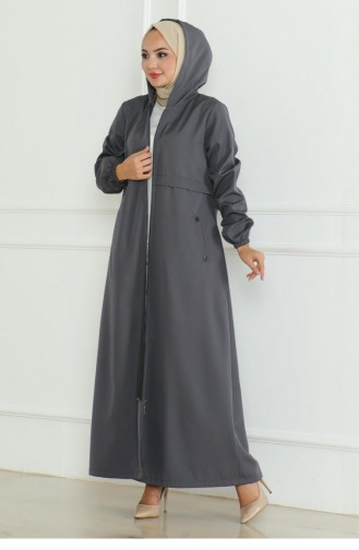 Wappen-Trenchcoat Mit Reißverschluss Grau 19217 15295