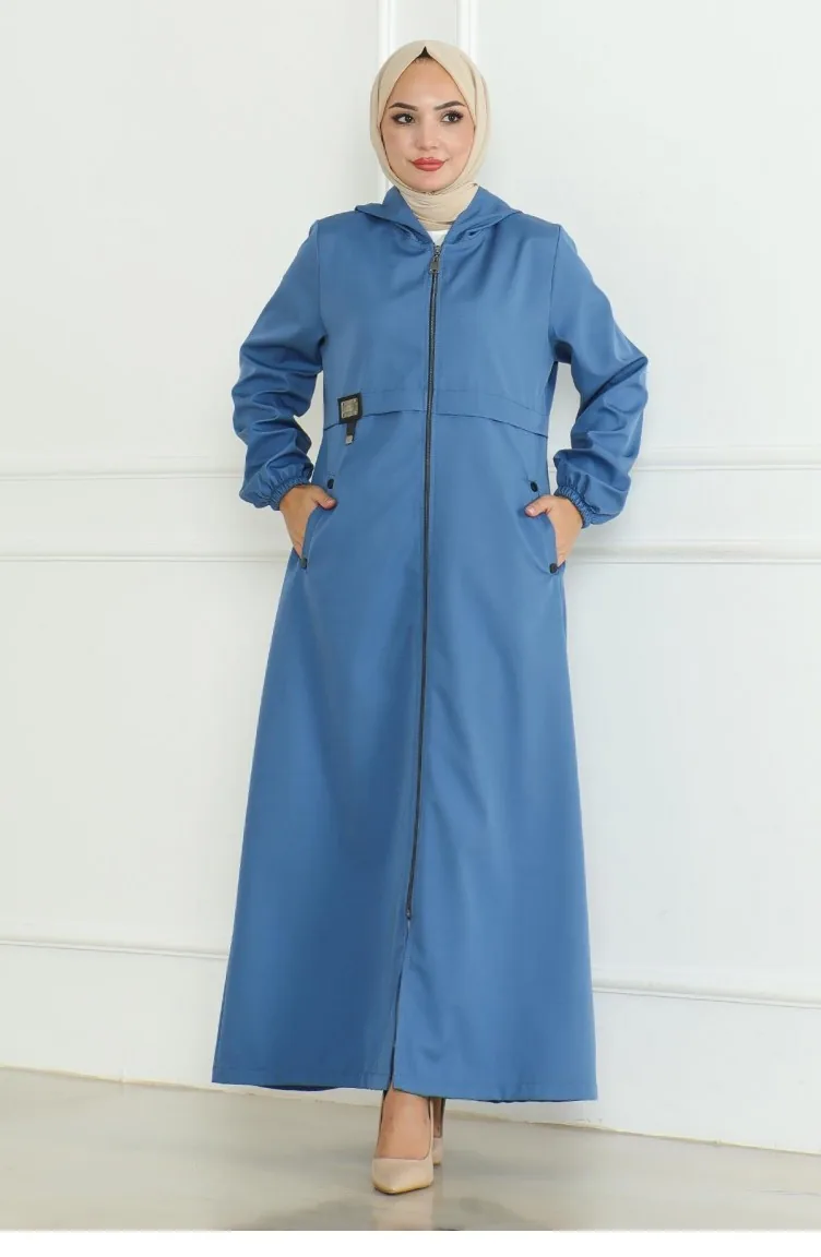 Trench-Coat Zippé Blason Bleu 19217 15297