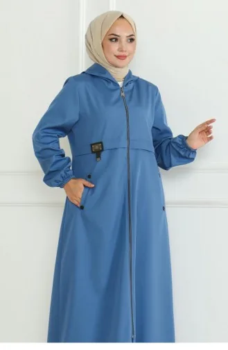Trench-Coat Zippé Blason Bleu 19217 15297
