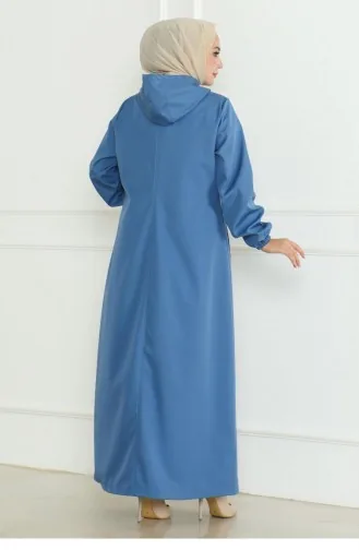Trench-Coat Zippé Blason Bleu 19217 15297