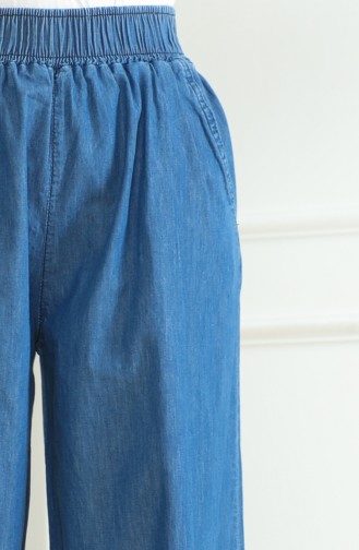 بنطلون مطاط الخصر 0697-01 أزرق فاتح 0697-01