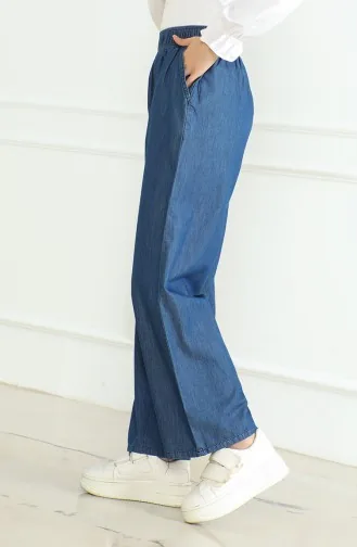 Elastic Waist Tencel Trousers 0697-02 Denim Blue 0697-02