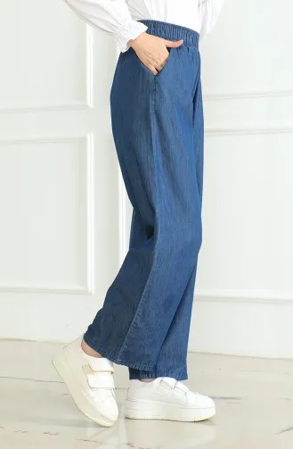 Elastic Waist Tencel Trousers 0697-02 Denim Blue 0697-02