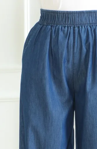 Elastic Waist Tencel Trousers 0697-02 Denim Blue 0697-02