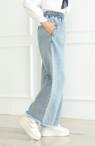 Elastic Waist Jeans 1793-01 Light Blue 1793-01