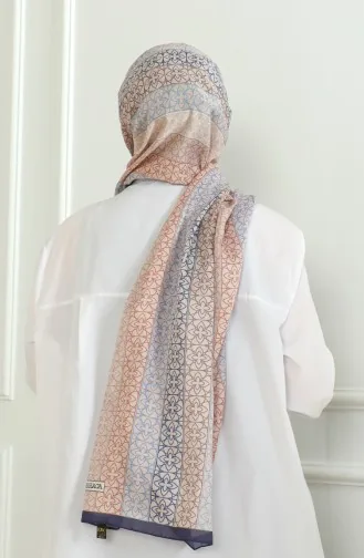 Karaca Châle Doux 81062-07 Bleu Marine Beige 81062-07