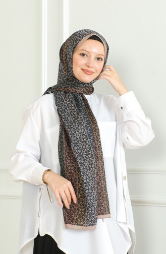 Karaca Zachte Sjaal 81062-15 Mink Zwart 81062-15