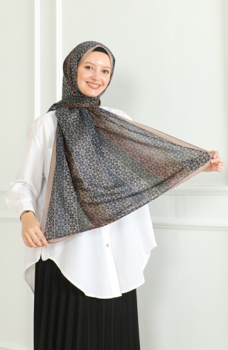 Karaca Zachte Sjaal 81062-15 Mink Zwart 81062-15