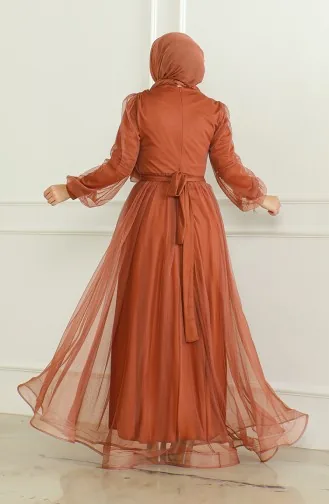 Avondjurk Van Chiffon Met Pailletten 6348-01 Tegel 6348-01