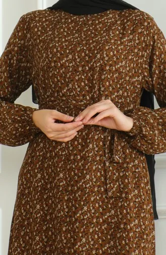 Jurk Van Viscose Met Patroon En Riem 0508-02 Taba 0508-02
