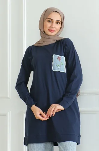 تونيك بأكمام فراشة 9126-02 كحلي 9126-02