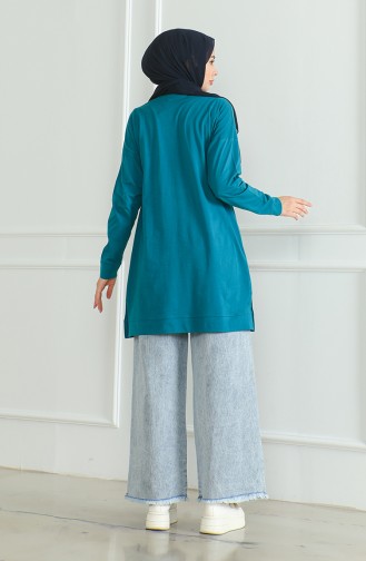 Bat Sleeve Loose Tunic 9126-05 Petrol 9126-05