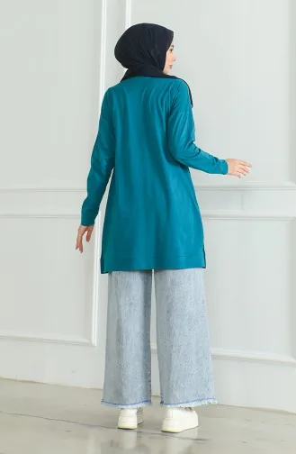 Tunique Casual Manche Chauve Souris 9126-05 Pétrole 9126-05